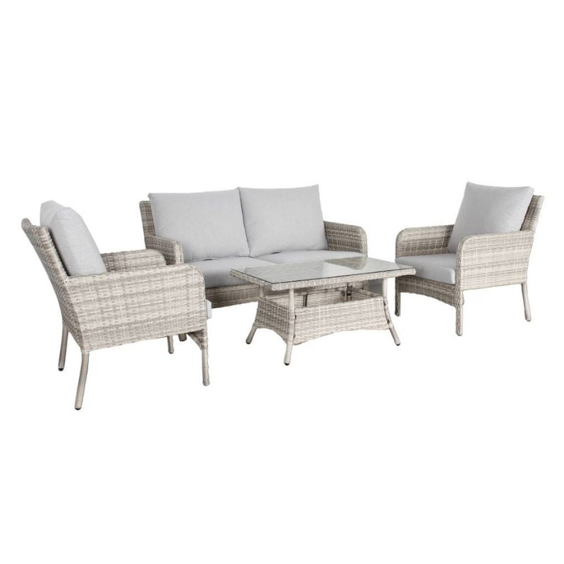PRIESTLY OUT 4PC SOFA ET-LIGHT GREY(2CTN)