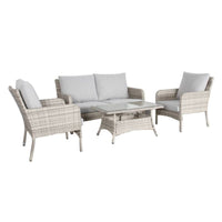 PRIESTLY OUT 4PC SOFA ET-LIGHT GREY(2CTN)