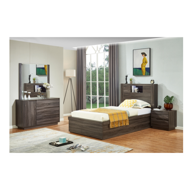 Boston Queen Bedroom Suite Grey Complete Set