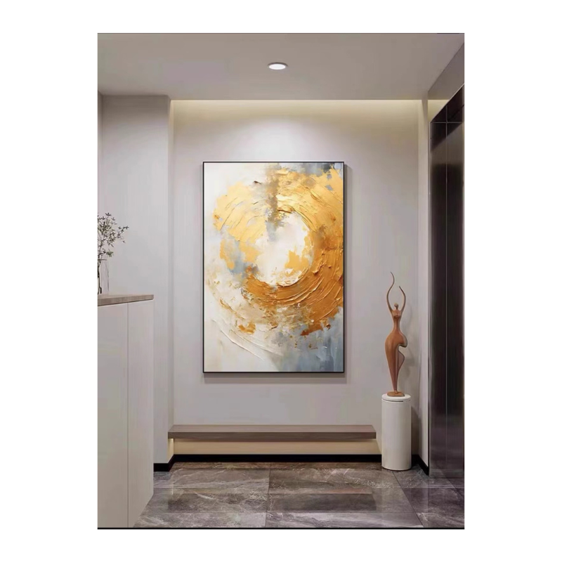 Sarena Hand Oil Poster with Black Frame Painting