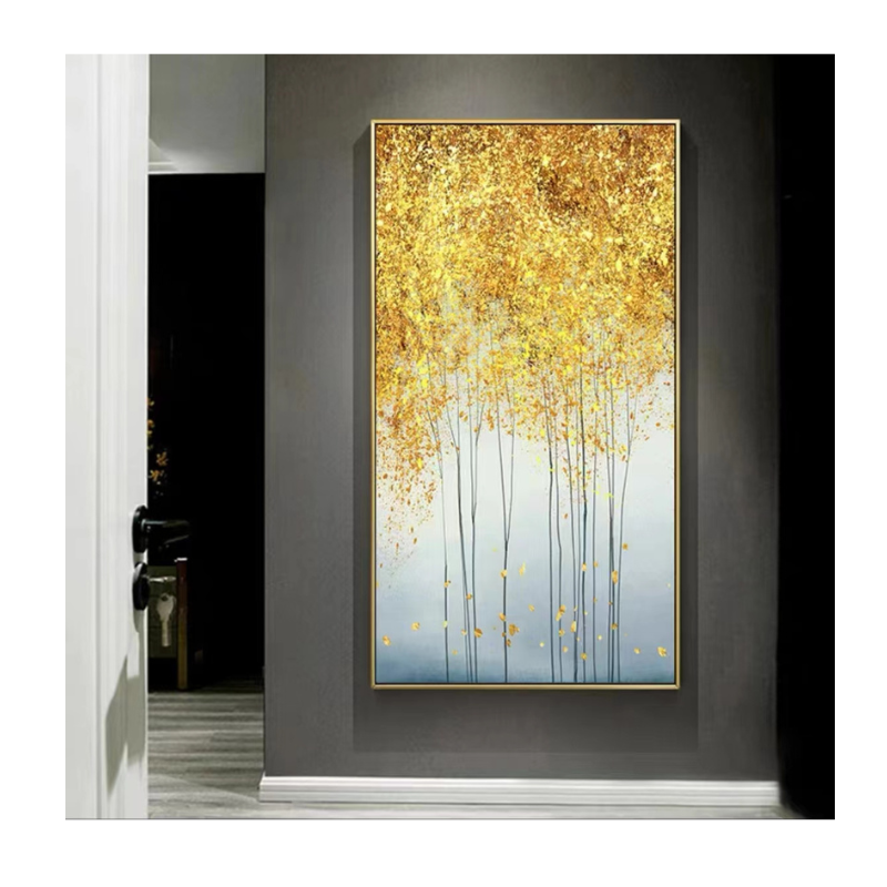 Cove Hand Oil Poster with Gold Frame Painting