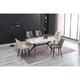Callista Dining Table with 6 Callista Dining Chairs