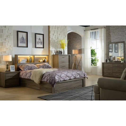 Stanly Gloss White Bed