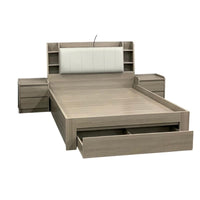 Light Grey Gas Lift Bed