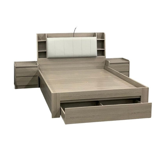 Light Grey Gas Lift Bed