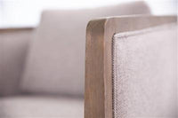 Modern swivel chair with sturdy pine frame, plush foam seating, polyester upholstery, and matching ottoman.