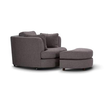 Orlandino Swivel Chair with Ottoman