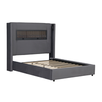 Bamboo Grey Bed
