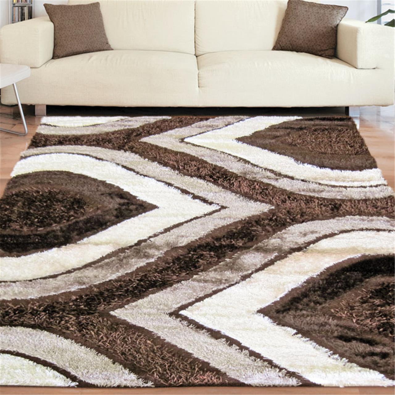Luxury Shaggy 1204 Brown Rug