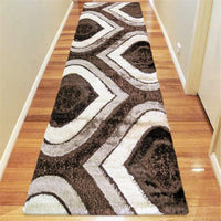 Luxury Shaggy 1204 Brown Rug