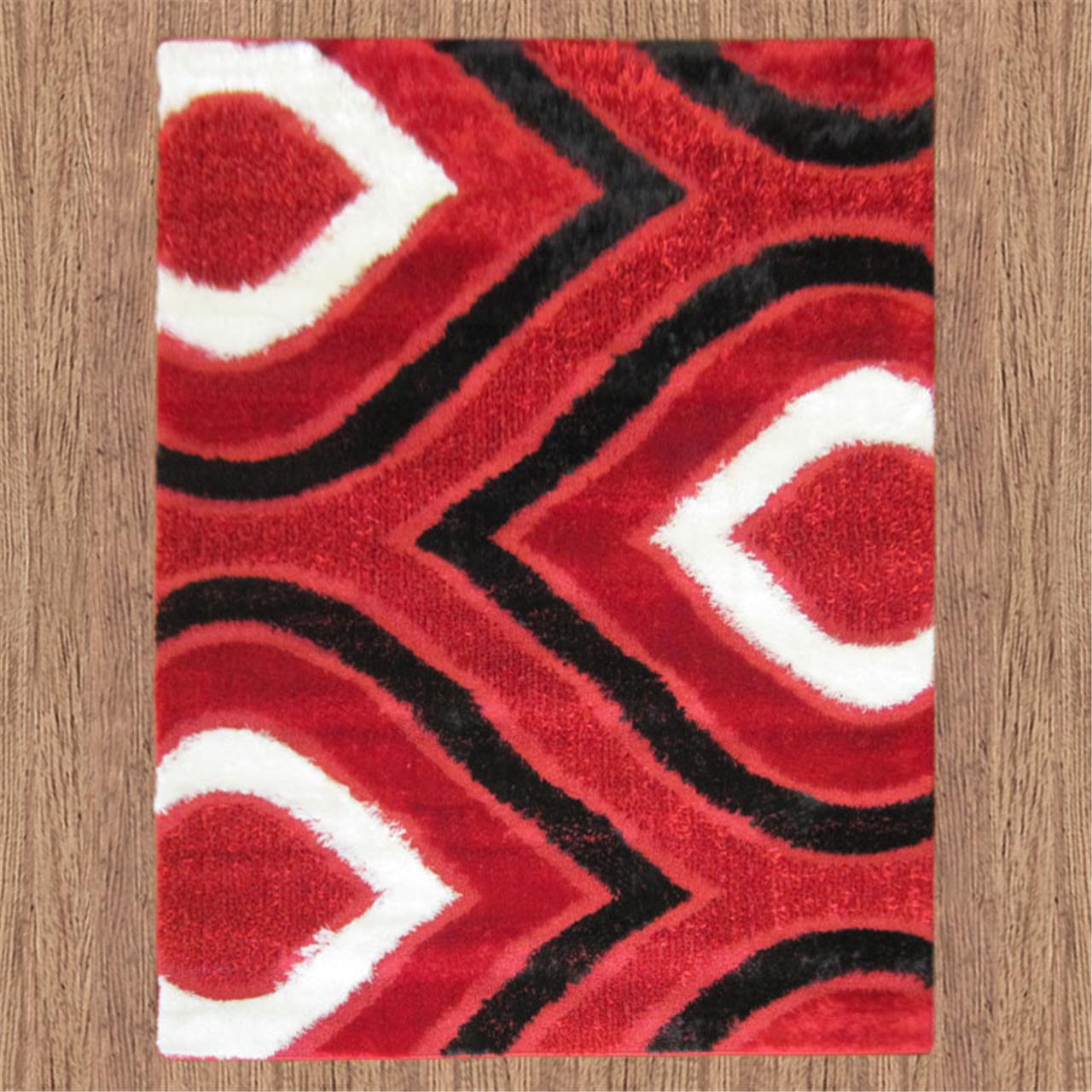 Luxury Shaggy 1204 Red Rug
