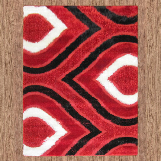 Luxury Shaggy 1204 Red Rug