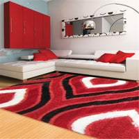 Luxury Shaggy 1204 Red Rug