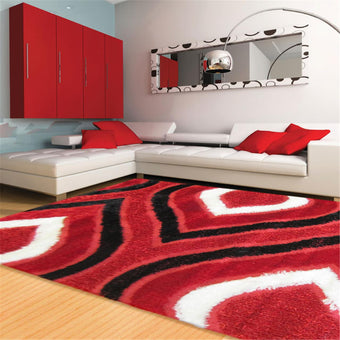 compare product Luxury Shaggy 1204 Red Rug