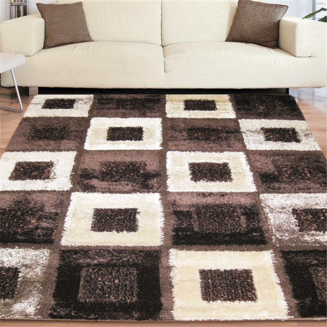 Luxury Shaggy 1206 Brown Rug