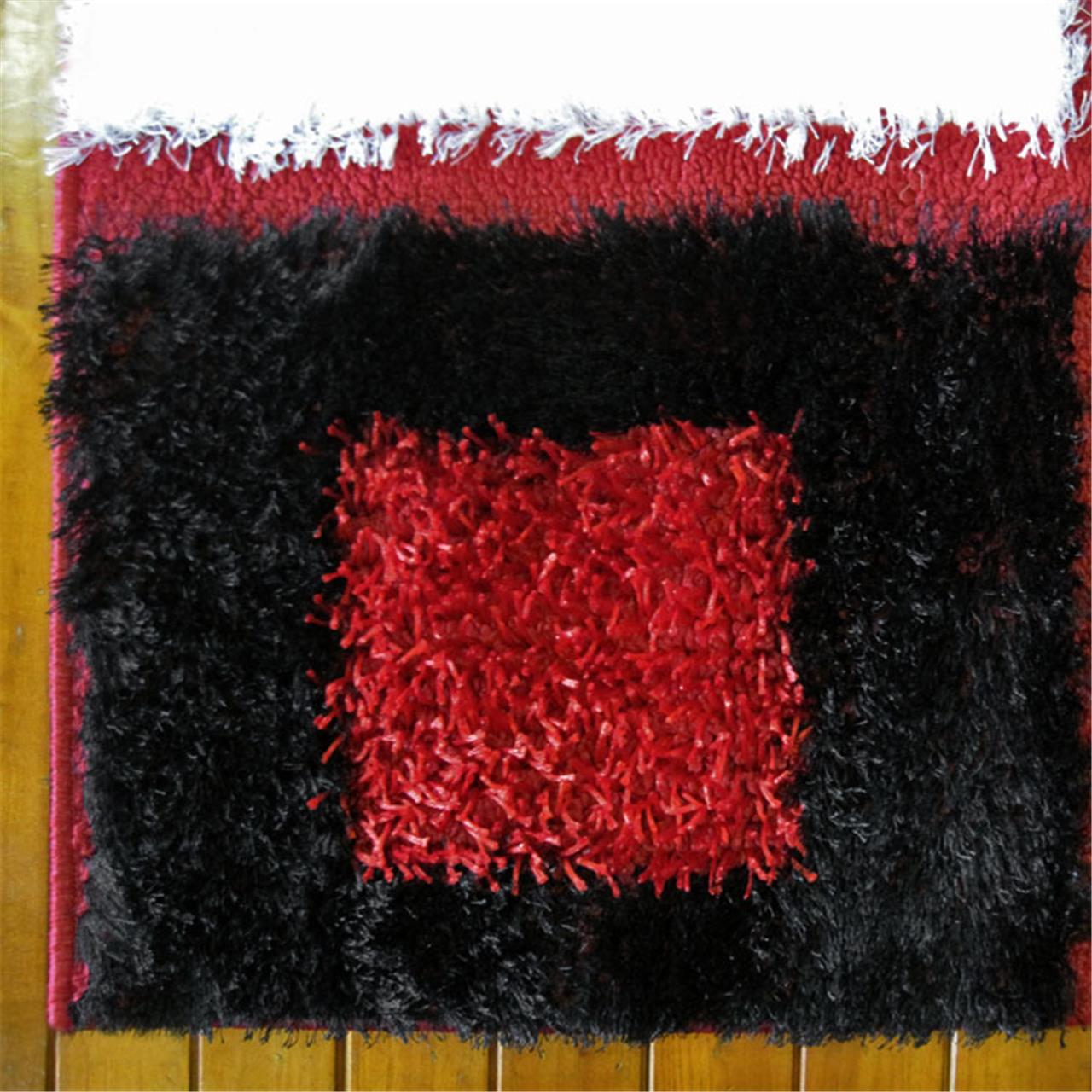 Luxury Shaggy 1206 Red Rug