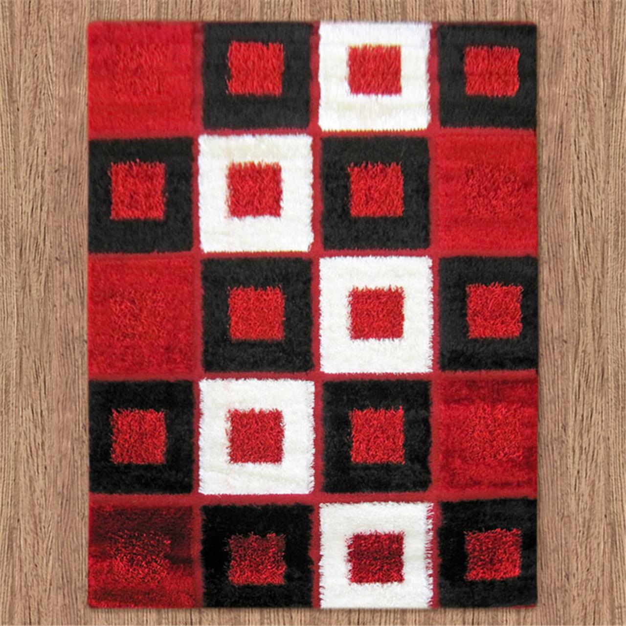 Luxury Shaggy 1206 Red Rug