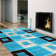 Luxury Shaggy 1206 Turquoise Rug