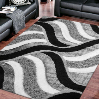 compare product Luxury Shaggy 5328 Grey Rug
