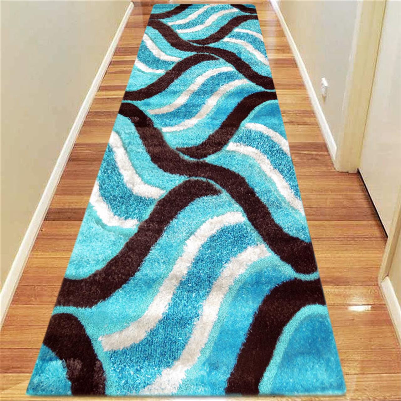 Luxury Shaggy 5328 Turquoise Rug