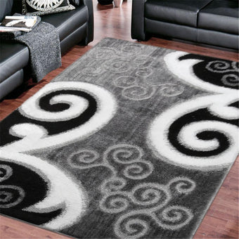 compare product Luxury Shaggy 5330 Grey Rug