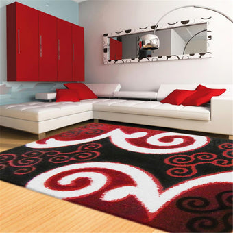 compare product Luxury Shaggy 5330 Red Rug