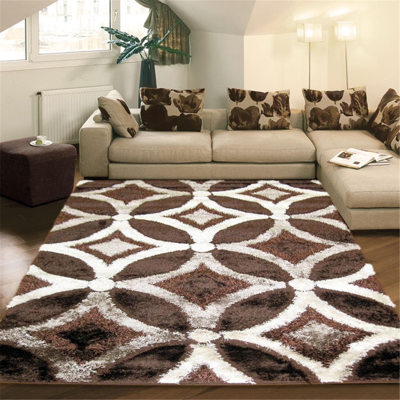 Luxury Shaggy 6048 Brown Rug
