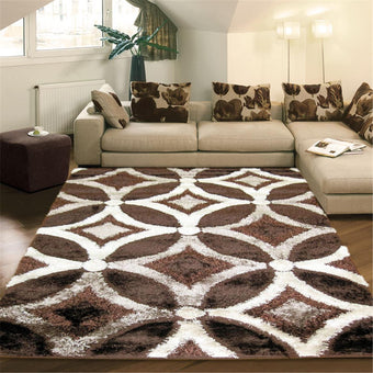 compare product Luxury Shaggy 6048 Brown Rug