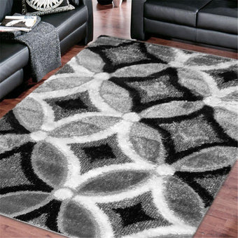 compare product Luxury Shaggy 6048 Grey Rug