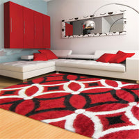 Luxury Shaggy 6048 Red Rug