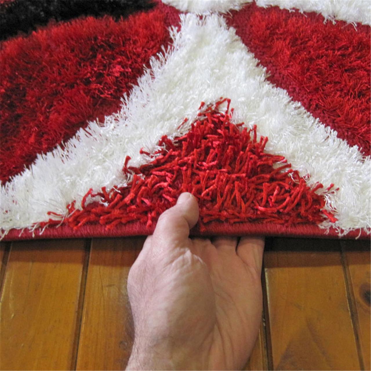 Luxury Shaggy 6048 Red Rug