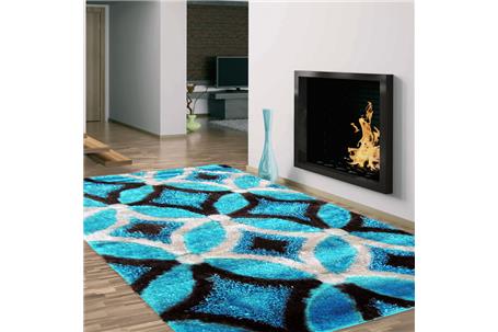 Luxury Shaggy 6048 Turquoise Rug