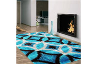 Luxury Shaggy 6048 Turquoise Rug
