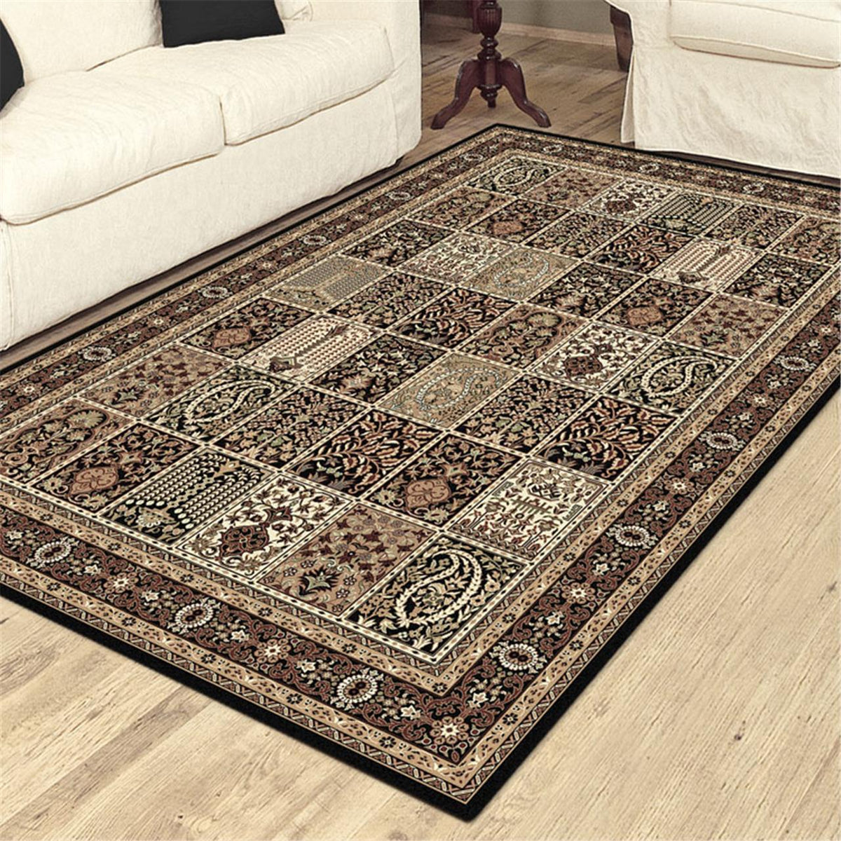 7654 Palace 7654 Black Rug - halfpricefurniture – Half Price Furniture
