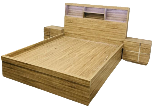 2019 King Queen Bed Oak