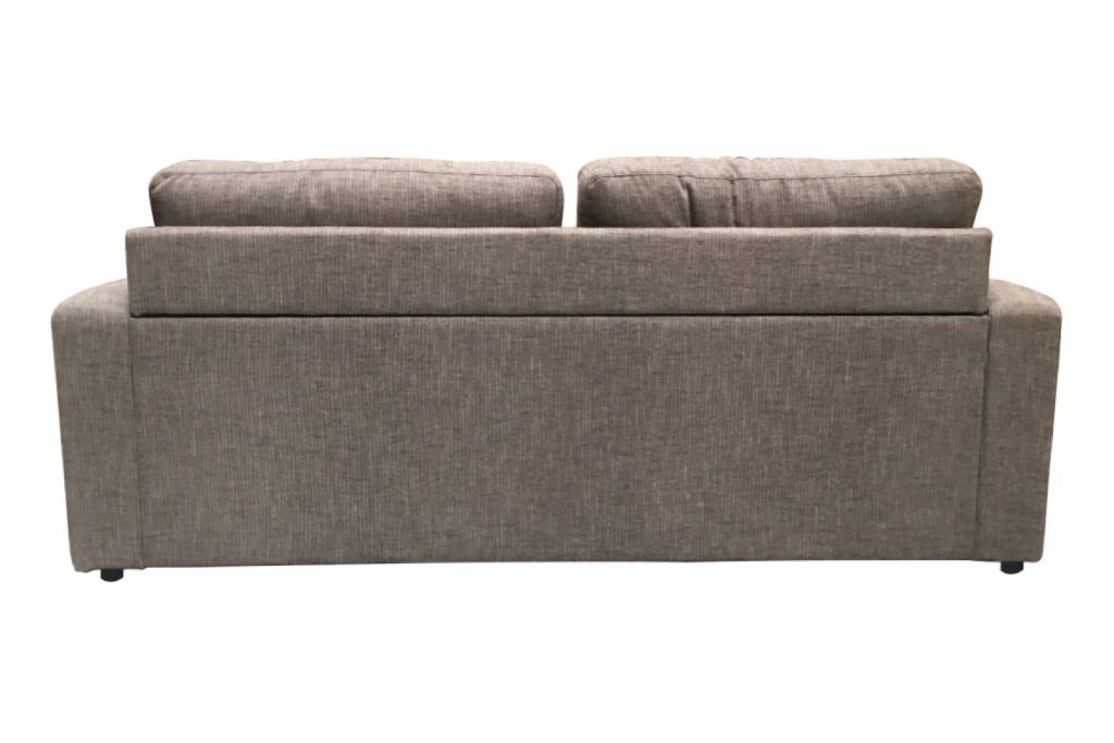 Versatile sofa bed lounge with wide-track arms, queen-size foam mattress, and a sleek bi-fold design for small spaces.