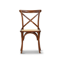 Barista Cross Back Chair with sturdy timber frame, set in a modern dining room.