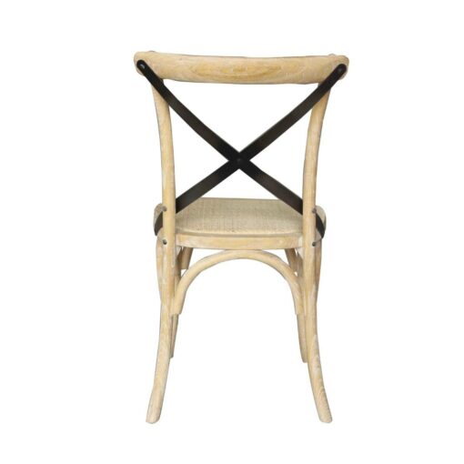 Cross Metal Back Dining Chair