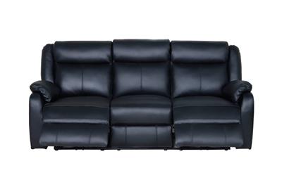 Marine Blue Peggy 3ERER LTH Recliner with USB charging and high back design, in a chic interior.