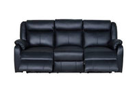 Marine Blue Peggy 3ERER LTH Recliner with USB charging and high back design, in a chic interior.