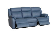 Black Peggy 3ERER LTH Recliner with premium leather and padded armrests, in a trendy living area.