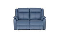 Black Peggy 2ERER LTH Recliner with premium leather and padded armrests, in a trendy living area.