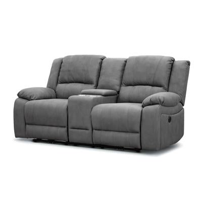 Latte Captain Lounge 2-Seater (Electric) with Rhino fabric and lumbar support, in a contemporary room.