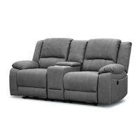 Latte Captain Lounge 2-Seater (Electric) with Rhino fabric and lumbar support, in a contemporary room.