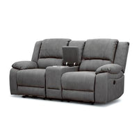 Jet Captain Lounge 2-Seater (Electric) with zig-zag springs and cup holders, in a stylish living space.