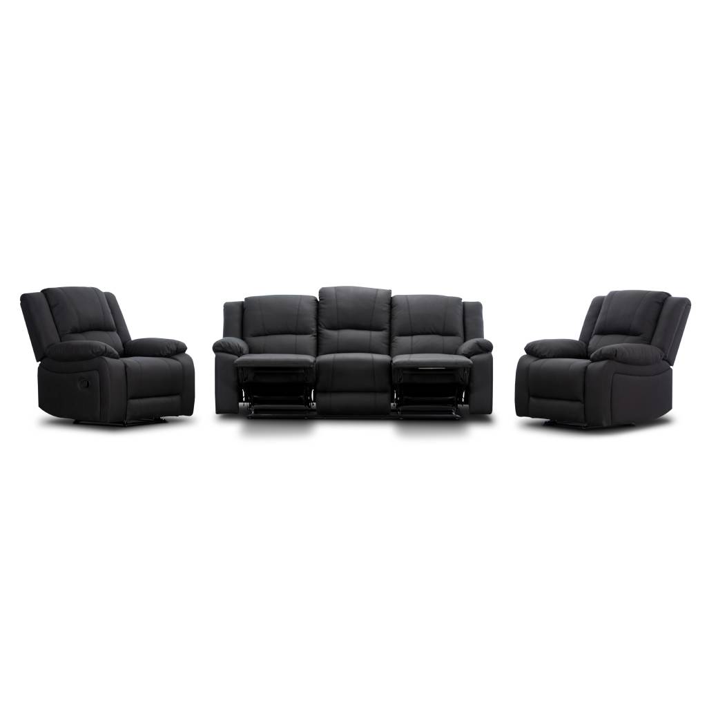 Latte Captain Lounge 3+1+1 (Manual) with high backs and Rhino fabric, set in a modern living room.