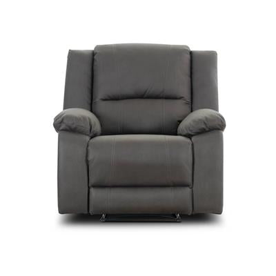 Comfortable 1-seater electric recliner with Rhino fabric upholstery, pocket coil foam, and spring support, available in Jet, Latte, or Marine.