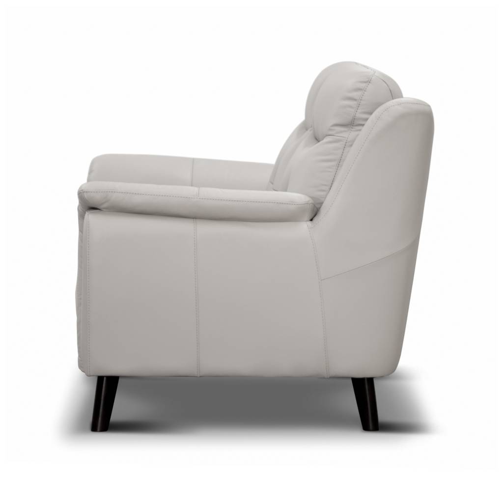 Elegant 2 seater lounge featuring 100% leather, dark walnut timber legs, and a durable timber and plywood frame for lasting comfort.