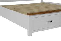 BARNIE K STRG BED 219X197X120CM-CHESTNUT/WHT(4PC)