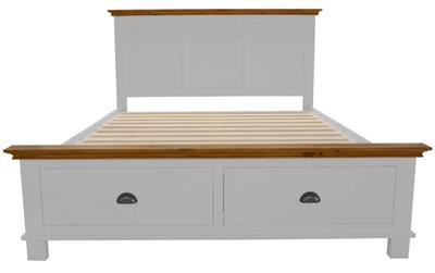 LYNBOOK KING STRG BED 218X201X120CM-CHOC/WH-4CTN